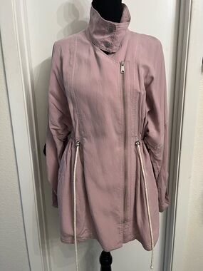 Anthropologie Dusty Pink Drawstring Utility Jacket